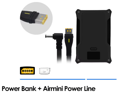 Portable battery for use with ResMed AirMini CPAP