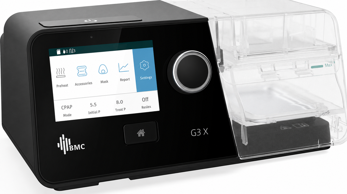BMC G3 X AutoPAP CPAP Machine angled view